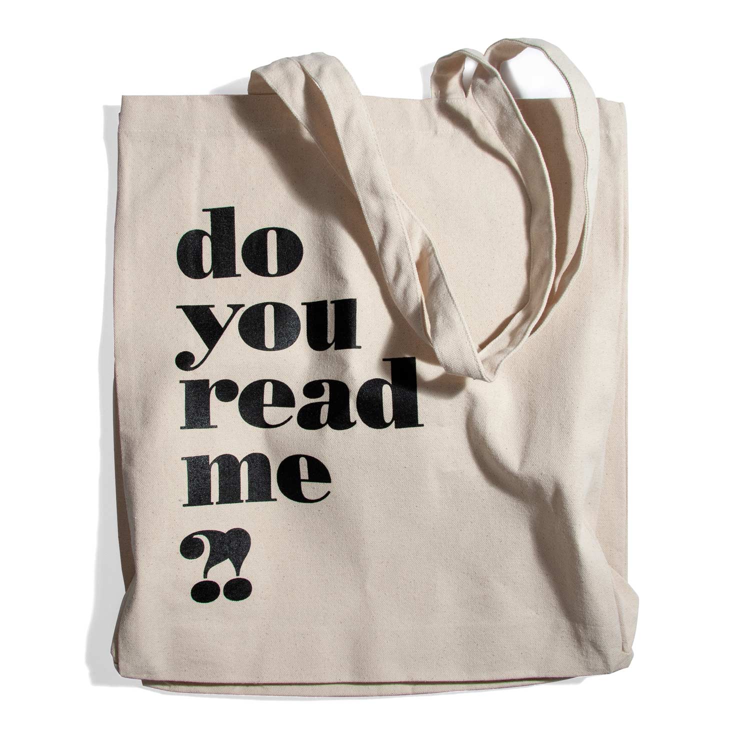 do you read me?! tote bag - natural/black (supersized and strong) - Image 3