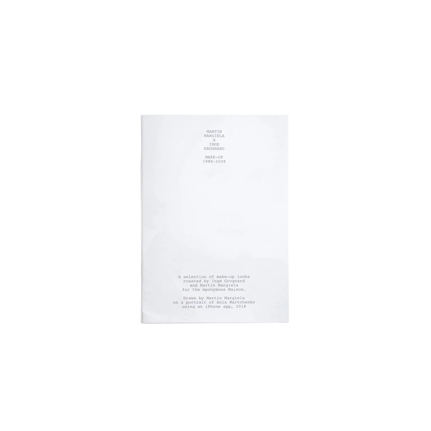 MoMu Zine Martin Margiela x Inge Grognard