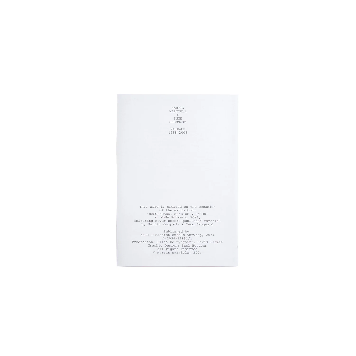 MoMu Zine Martin Margiela x Inge Grognard - Image 2